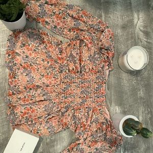 Off shoulder floral American Eagle ruched back top. Never worn.